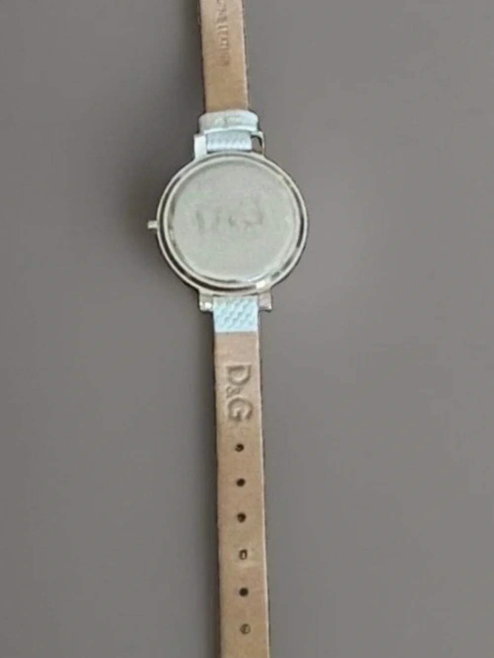 Rare D&G Dolce & Gabbana Hoopla watch Leather White Band Waterproof Works